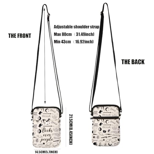 PXTIDY Crossbody Bag Book Series Bookworm Gift Books Over People Book Lover Travel Crossbody Bag2