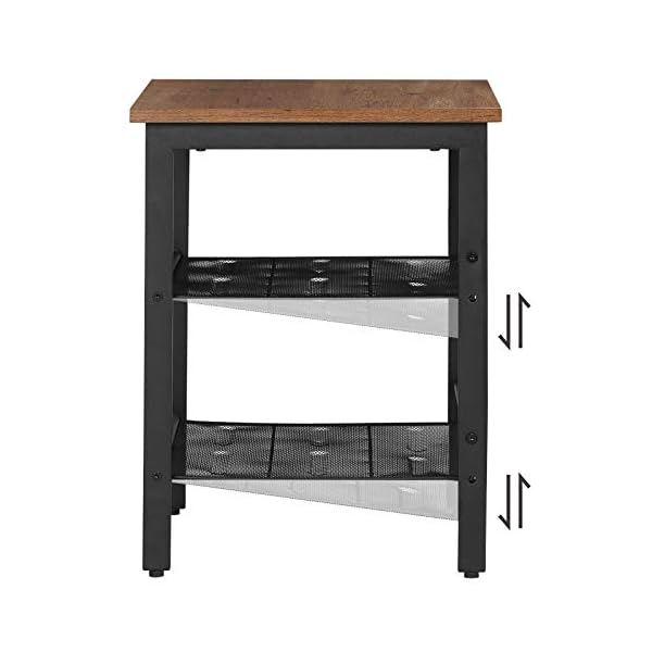 VASAGLE Side Table Set, Nightstand, Industrial Set of 2 Bedside Tables - Image 8