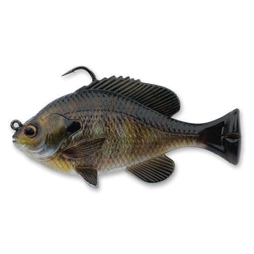 Savage Gear Pulse Tail Bluegill RTF Fishing Bait, 3/8 oz, Bluegill, Realistic Contours, Colors and Movement, Durable Construction, Heavy-Duty Fishing Hook, Built-in Rattle