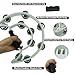 YAYUZEST Half Moon Musical Tambourine Double Row Metal Jingles Hand Held Percussion Tambourines Musical Instrumen with Ergonomic Handle Grip for Adults Church KTV Party (White)
