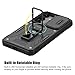 SYONER for Samsung Galaxy S25 Plus Case [Not for S25], Shockproof Phone Case & Sliding Camera Cover & Ring Holder Kickstand with Soft TPU Screen Protector [Black]