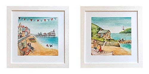 Strictly Gifts Joe Ramm Juego de 2 Armazón Pósters (Refrigeración Off & Puerto Beacon) 47cm X 47cm