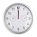 SUCHUANGUANG Métal Silencieux Quartz Horloge Murale Silencieux Balayage Mouvement Thermomètre Hygromètre Balayage Mouvement Thermomètre Hygromètre Blanc