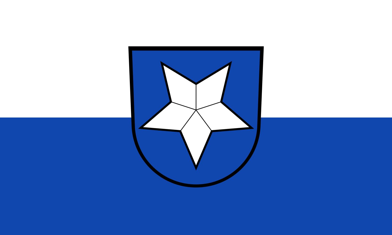 Drapeau Kronau 90x150cm anti-effilochage pour mât extérieur 1.35m²