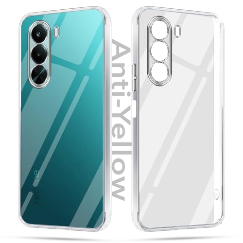 Image of Jkobi Lifetime Anti-Yellow Clear Back Cover Case for Realme P4x (Sleek Hard Crystal | Shockproof and Camera Protection)