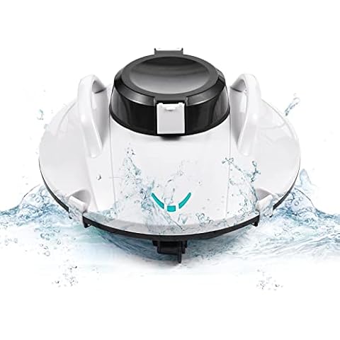 Ailgely Cordless Robotic Pool Cleaner 35W Pool Vacuum 35W Powerful Suction Lasts 90 Mins with LED Indicator Support Self-Parking for Above Ground/Inground Pool 800Ft Cover