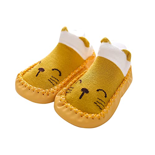Generisch Zapatos los calcetines van niños niños bebé piso primer antideslizante zapatos niñas niños zapatos 23 niños, amarillo, 19