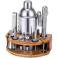 Coctelera Kit con Soporte, Kit de Coctelera de Acero Inoxidable