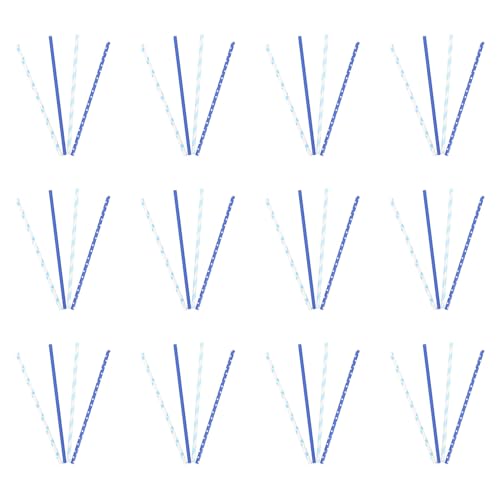 Pitillos de papel azul desechables 200 pcs miniatura 1
