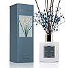 Cocorrina premium reed diffuser set with preserved babys breath cotton stick cashmere vanilla 67oz scent fragrance oil diffuser for bedroom bathroom home decor  urban country home decor