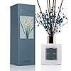 Cocorrina Premium Reed Diffuser Set With Preserved Babys Breath Cotton Stick Cashmere Vanilla 67oz Scent Fragrance Oil Diffuser For Bedroom Bathroom Home Decor