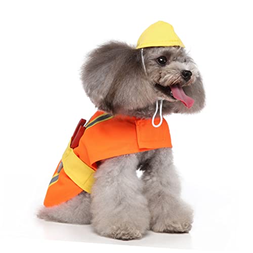 Disfraz para perro adorable UKCOCO talla M naranja miniatura 6