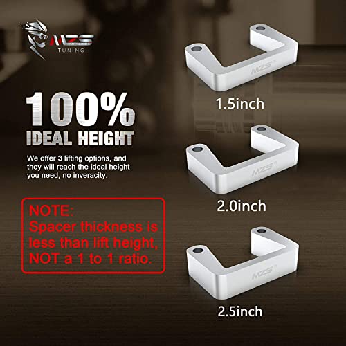Image of MZS 1.5 inch Leveling Kit for Silverado Sierra Tahoe Yukon Suburban 2007-2026 | Strut Spacers Fit Avalanche 2WD 4WD, Lift Kit Level Front, Increase Clearance, Bolt-on Install, Off-Road Stance, Smooth Ride