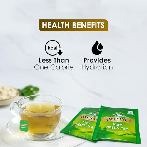 Image of Twinings Pure Green Tea, 25 Tea Bags| Pack of 1| Perfectly Balanced & Refreshing Taste| Handpicked Green Tea Leaves| Enjoy a Hot Cup of Tea