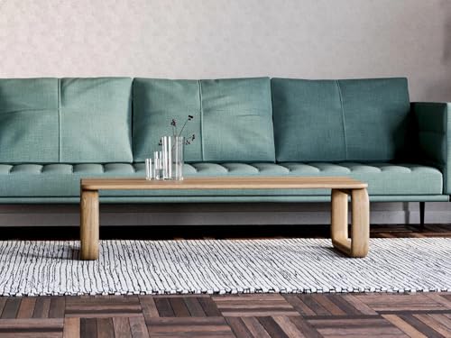 Image of Solid Sheesham Wood Coffee Table, Wooden Center Table for Living Room, Rectangular Modern Coffee Table with Natural Finish Durable Furnitures (Mango Wood, 32x20x18Inch)