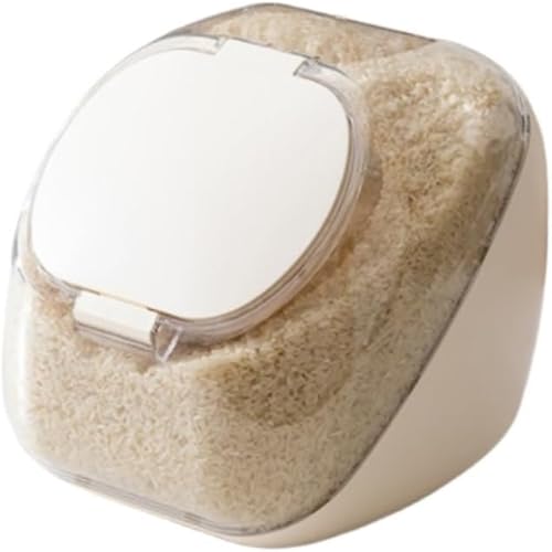 Dispensadores de cereales Recipiente de arroz Dispensador de contenedores de cereales con tapa de almacenamiento sellado, contenedor de alimentos