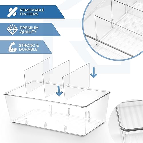 Kitchen-Pantry-Organizers-and-Storage-Bins-4-Pack-Clear-Kitchen-Storage-Containers-for-Packets-Pouches-Spices-and-More-Stackable-Snack-Storage-Organizer-for-Fridge-and-Cabinet-Resilient-Home