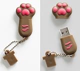 Premium Brown "Paw" USB Flash Memory Drive 8GB
