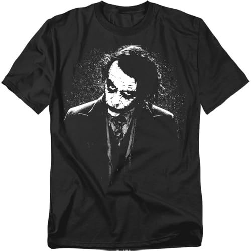 Popfunk The Dark Knight Heath Ledger Dark Joker T Shirts (Large) Black