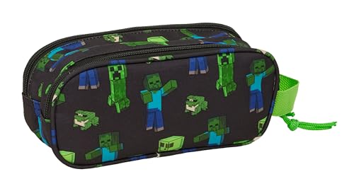 Miniatura 2 de MINECRAFT - Portatodo Doble 3D, Estuche Infantil, Estuche Niño, Ideal para Niños en Edad Escolar, Cómodo y Versátil, Calidad y Resistencia, 21x6x8 cm