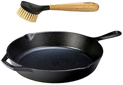 Lodge Seasoned Cast Iron Skillet with Scrub Brush- 12 inch