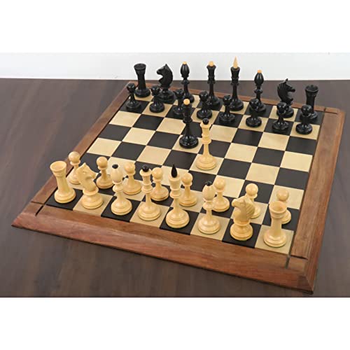 Jeu d'échecs russes en buis double lesté Averbakh soviétique 12,2 cm - 7