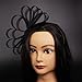 Needzo Black Fascinator Headband for Women, Derby, Church and Tea Party Hair Accessory, One Size Fits Most