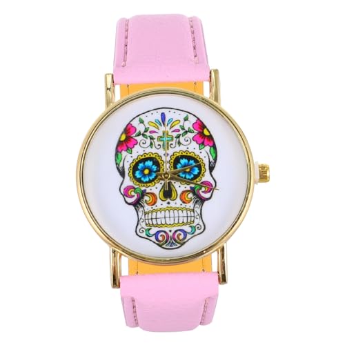 DEARMAMY Mirar Relojes Mujer Relojes de Mujer Watches for Women Women señoras Relojes Reloj Brillante Reloj Mujer Correa de Cuero de Reloj de Pulsera Acero Inoxidable Rosa