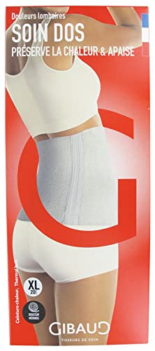 Ceinture chaleur Gibaud Soin Dos XL 20cm diffuse une chaleur thermique continue et ciblée