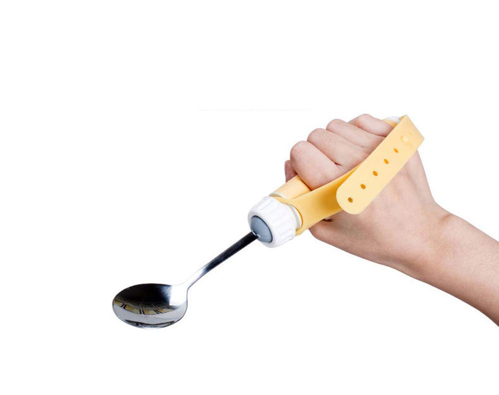Kit de Tenedor y Cuchara fácil de sostener - Ayudas para Comer giratorias 360 ° - Utensilio Adaptable para Ancianos, Parkinson, Artritis, Accidente cerebrovascular y Agarre débil