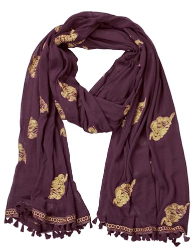 Image of YOUTHQUAKE Golden Patti Embroidered Work Chiffon Dupatta for Womens & Girls with Jaalar Lace