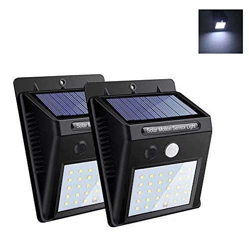 Kit Luminária Solar 30 Led Sensor Presença 2 Unidades