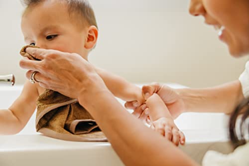 Image of Copper Pearl 6 Ultra Soft Baby Bath Washcloths Premium Large Soft Dune 11 inch x 11 inch Towels