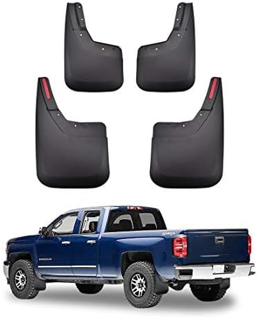 Tecoom Mud Flaps Splash Guards Compatible with Silverado 1500 2014-2018 /Silverado 2500 3500 2015-2019 Front and Rear Mud Flaps No Drill 4PCS