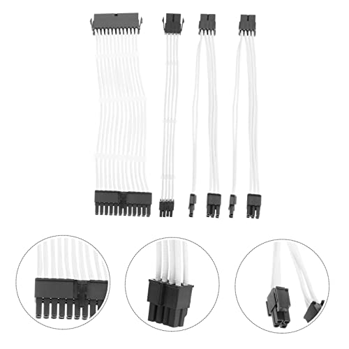 Kit de extensiones de cable de pines 8 y 6 pines ATX modular con administrador de cables de PC 4