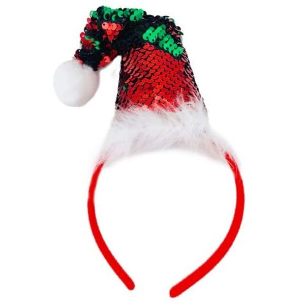 Christmas Magic Sequins Santa Hat Headband