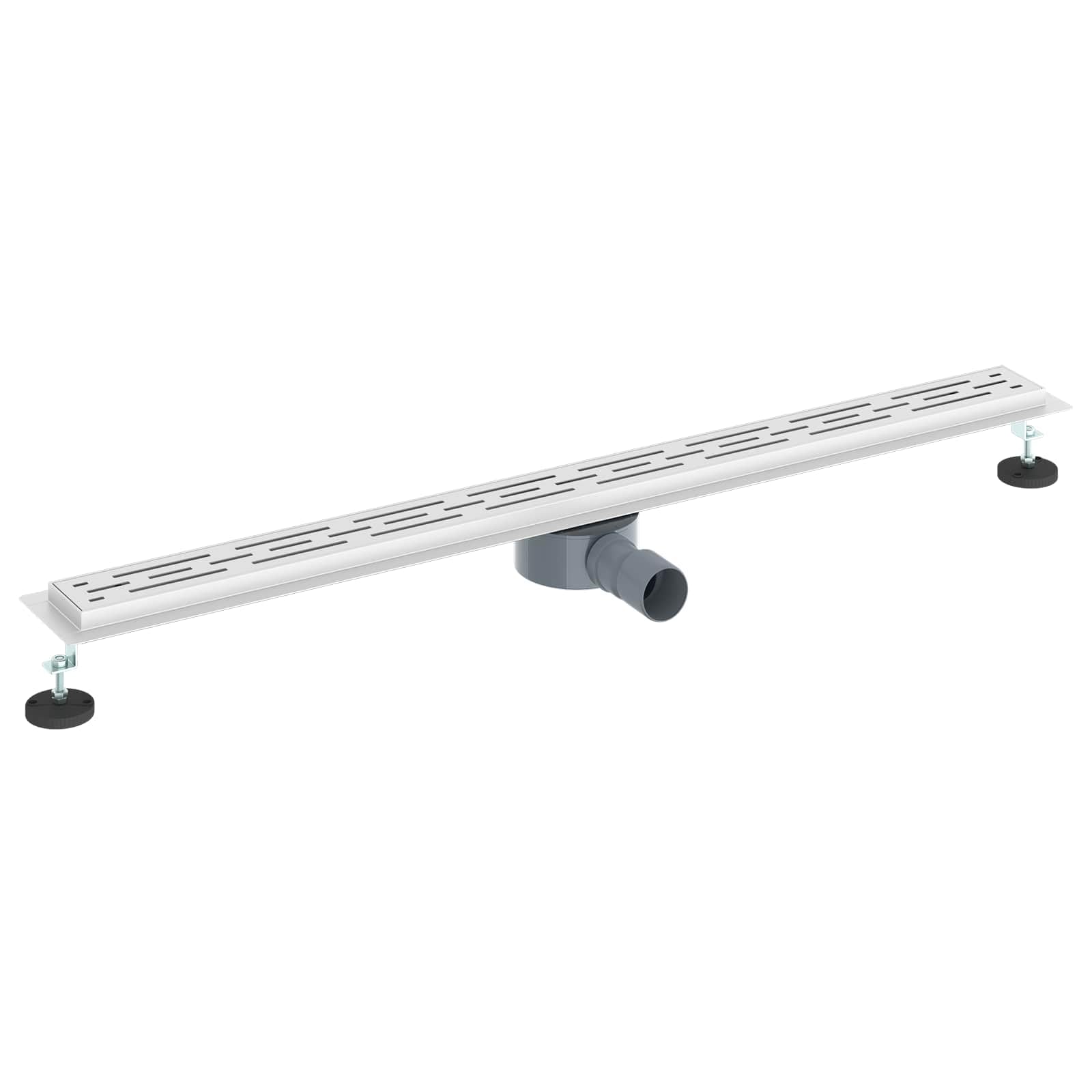 Edelstahl Duschrinne 100 cm, Bodenablauf mit 360° Siphon, Duschablauf für Badezimmer, höhenverstellbar inkl. Ablaufhaken und Dichtvlies