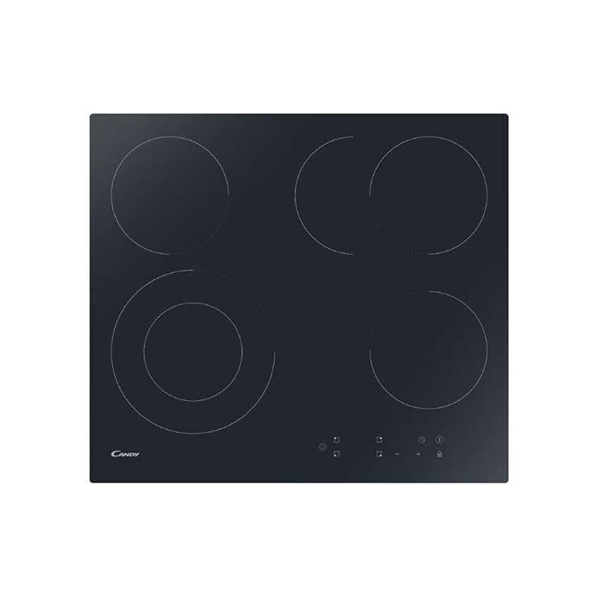 Candy CEH6DXECTT piano cotturaiano cottura Hi Light/funzionamento Mono Touch / 4 zone di cottura/senza cornice vetro nero