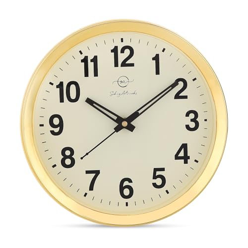 Image of Sehaz Artworks Wall Clock for Living Room Stylish | Wall Clock for Hall | Clock for Home | Wall Watch for Living Room - Ivory 20x20 cm