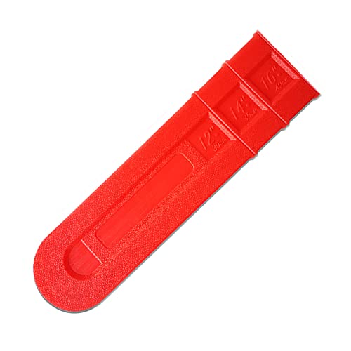 Yuanwovv Chainsaw Chain Cover,16 inch Chainsaw Bar Cover, Suitable for 12 "14" 16" Chain Saw Bar Protective Cover, Scabbard Guard, Plastic Durable Cutter Parts Tools Plate Protect Anti Scratch.（Red ）