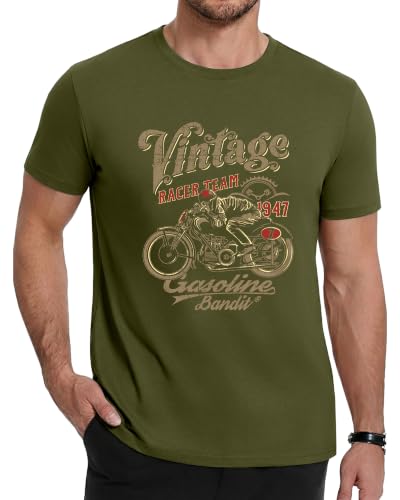Aiyino Vintage Slim Fit Motorcycle Tee