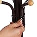 SONGMICS Coat Rack Freestanding, Metal Coat Rack Stand with 12 Hooks and 3 Legs, Coat Tree, Coffee Brown URCR18Z