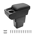 KAERGK Auto Armlehnen für Ford Focus 2 Mk2 2005-2011 Mittelkonsolen für Kfz Doppelter Stauraum mit Getränkehalter Einfache Montage Bequemes und strapazierfähiges Leder Schwarz (Schwarze Linie) KAERGK Auto Armlehnen für Ford Focus 2 Mk2 2005-2011 Mittelkonsolen für Kfz Doppelter Stauraum mit Getränkehalter Einfache Montage Bequemes und strapazierfähiges Leder Schwarz (Schwarze Linie)