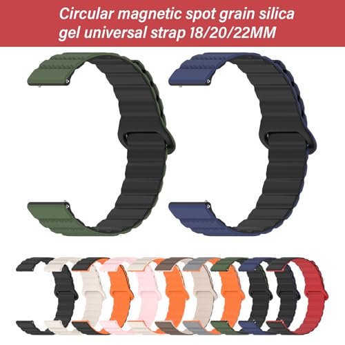 Correa de silicona con cierre magnético para reloj 18-22mm miniatura 2