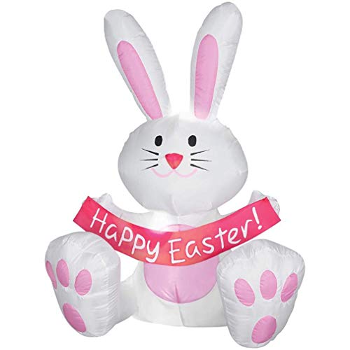 3.5 Foot Happy Easter Bunny Airblown Inflatable