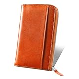 [ムラ] ゴムが叶える収納革命 Ranova ラノーバ メンズ 小さい長財布 コンパクト 本革 キャメル