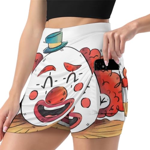 Jupe de tennis avec short intégré et poche pour femme athlétique
