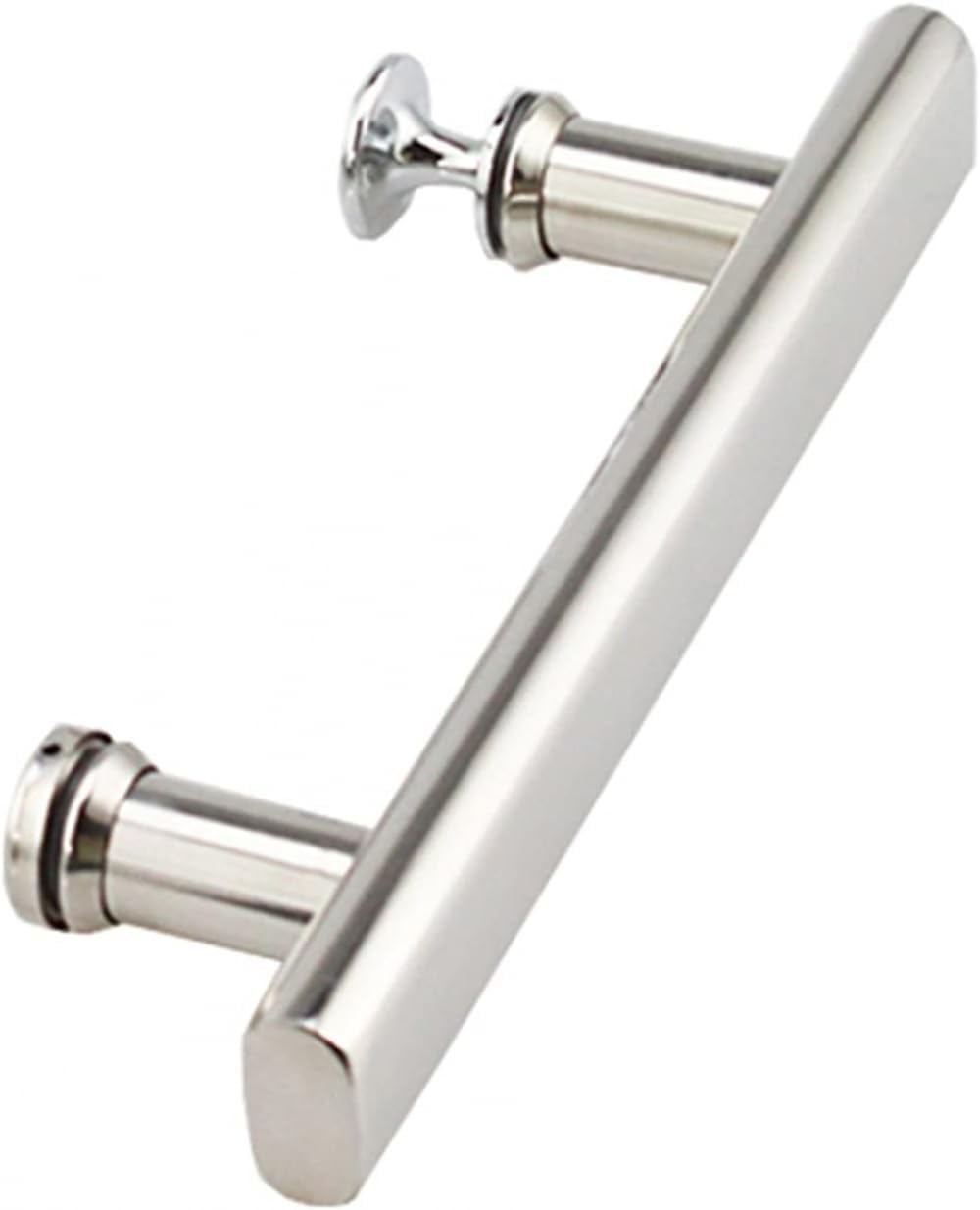 Stainless Steel Shower Glass Sliding Door Handle, Shower Enclosure Door Knob Replacement with Bathroom Accessories, Square Barn Door Handles-B