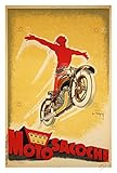 SANS CADRE Herbé PUB Moto Sacoche Rmcp-Poster/Reproduction HQ 40x60cm d\'une Affiche Vintage