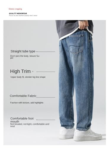 Jeans Pants Trouser Denim Men's Loose and Cool Trend Spring Autumn Style Classic3